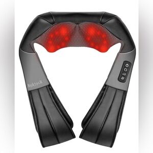 Black and Gray Shiatsu Neck and Shoulder Massager with Heat